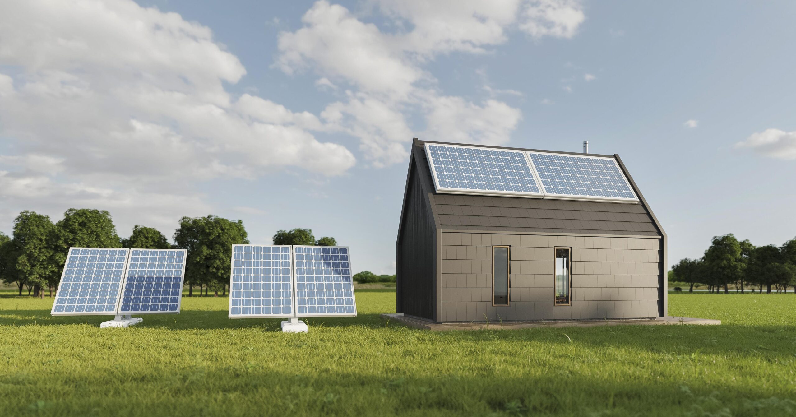 Solar panels on agricultural land
