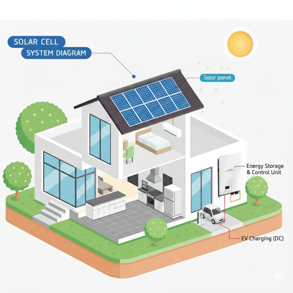 Advanced lithium solar battery and all-in-one inverter system showcase